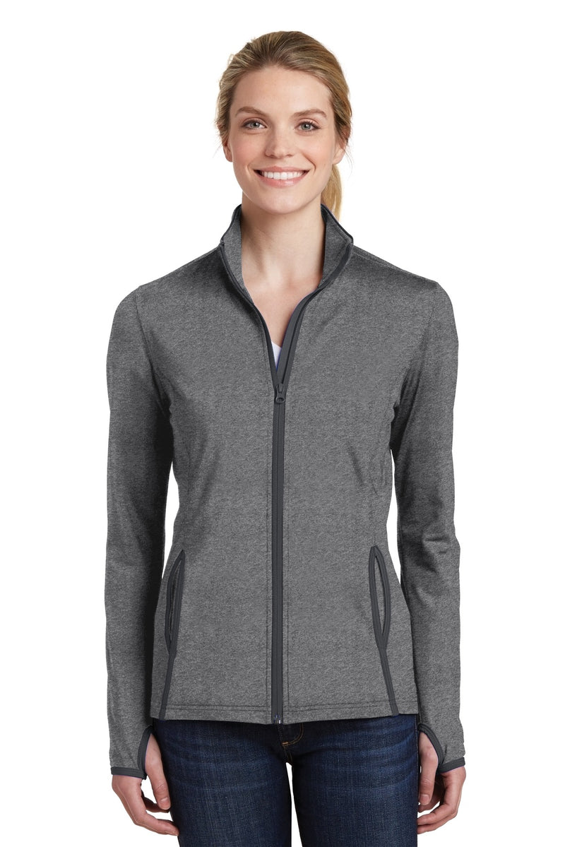 DRIEQUIP Women's Stretch Contrast Full-Zip Jacket with Moisture-Wicking Technology