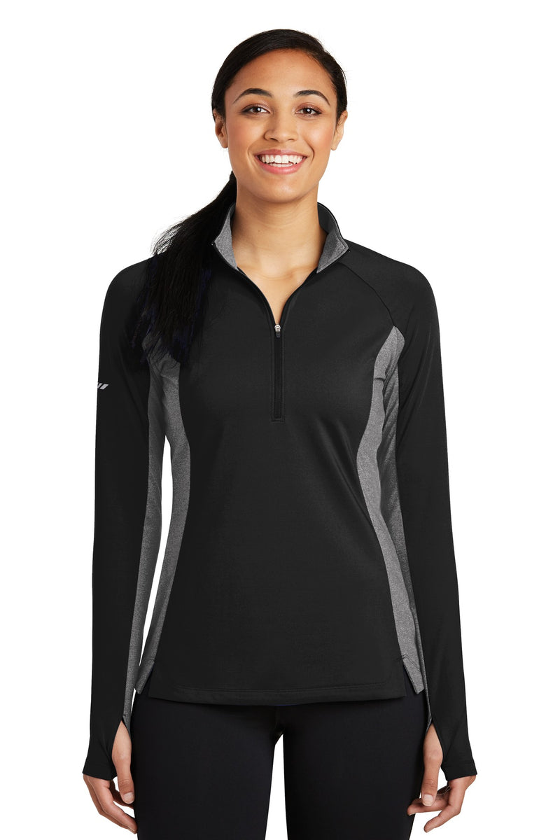 DRIEQUIP Women's Sport-Wick ® Stretch Contrast 1/4-Zip Pullover. L4