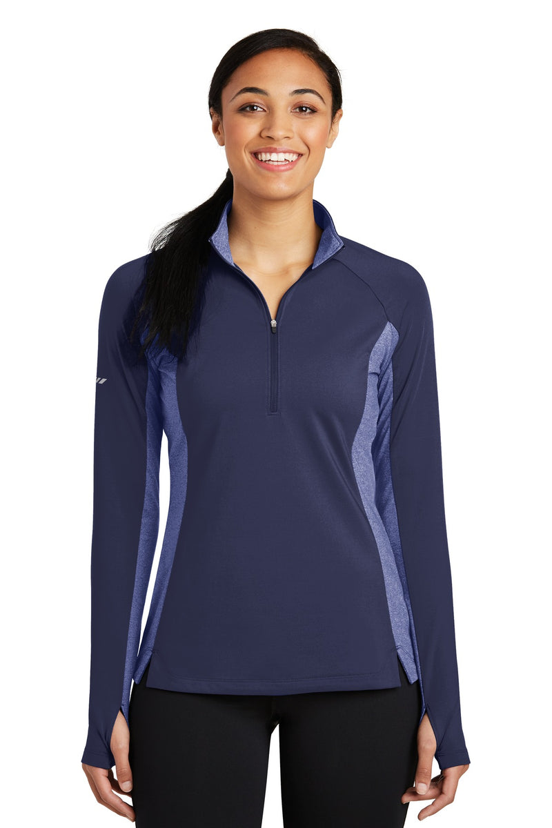 DRIEQUIP Women's Sport-Wick ® Stretch Contrast 1/4-Zip Pullover. L4