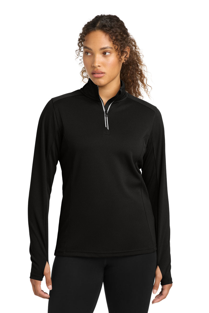 DRIEQUIP Women's Textured 1/4-Zip Pullover with Thumbholes