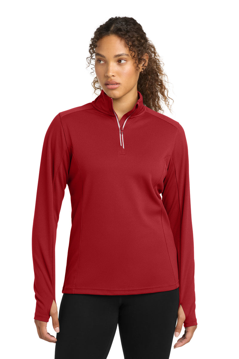 DRIEQUIP Women's Textured 1/4-Zip Pullover with Thumbholes