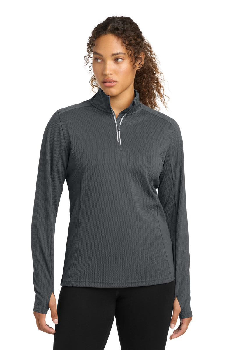 DRIEQUIP Women's Textured 1/4-Zip Pullover with Thumbholes