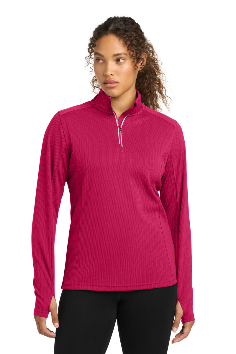 DRIEQUIP Women's Sport-Wick ® Textured 1/4-Zip Pullover. L