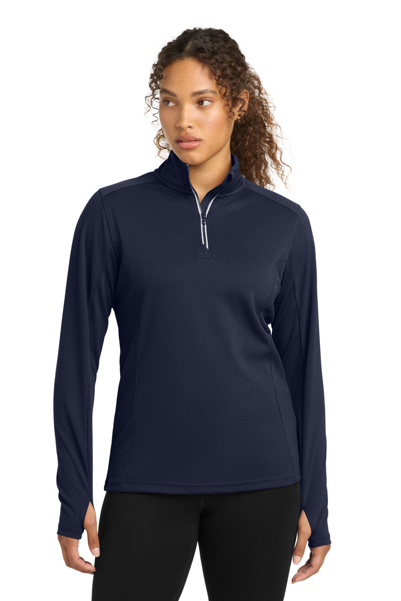 DRIEQUIP Women's Sport-Wick ® Textured 1/4-Zip Pullover. L
