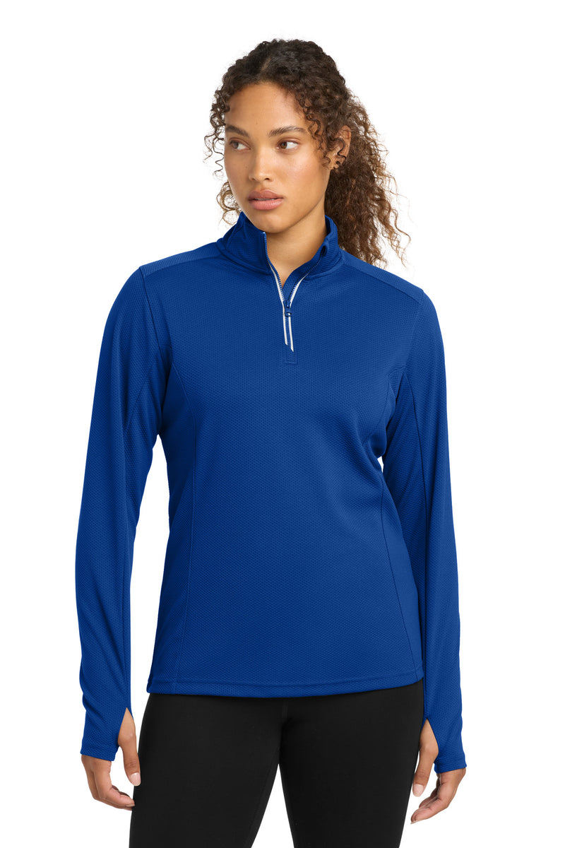 DRIEQUIP Women's Textured 1/4-Zip Pullover with Thumbholes