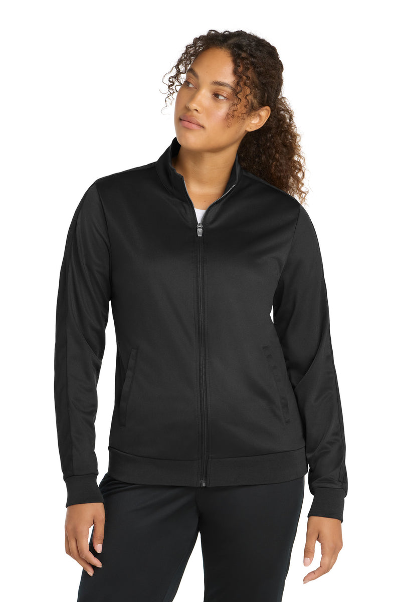 DRIEQUIP Women's Tricot Track Jacket with Sleeve Stripes