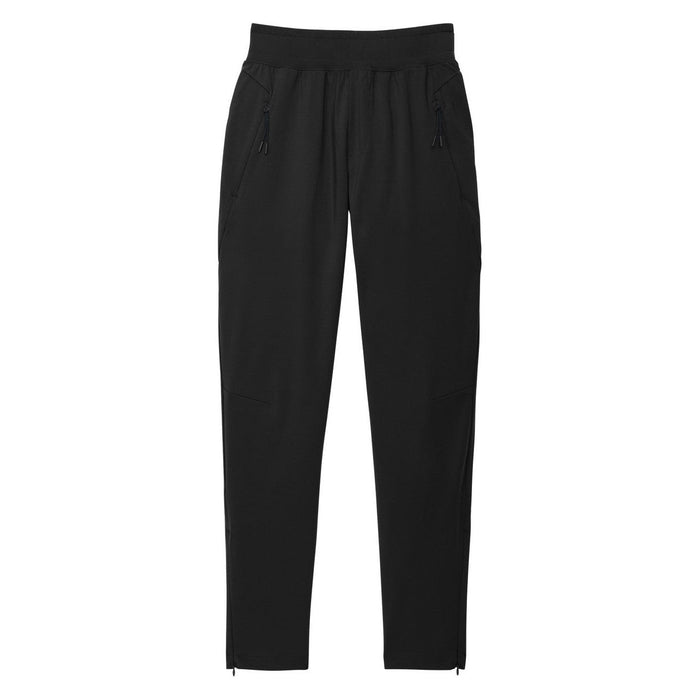 Men's Circuit Jogger - Front view of the black jogger, laid flat to showcase its sleek design and versatility.