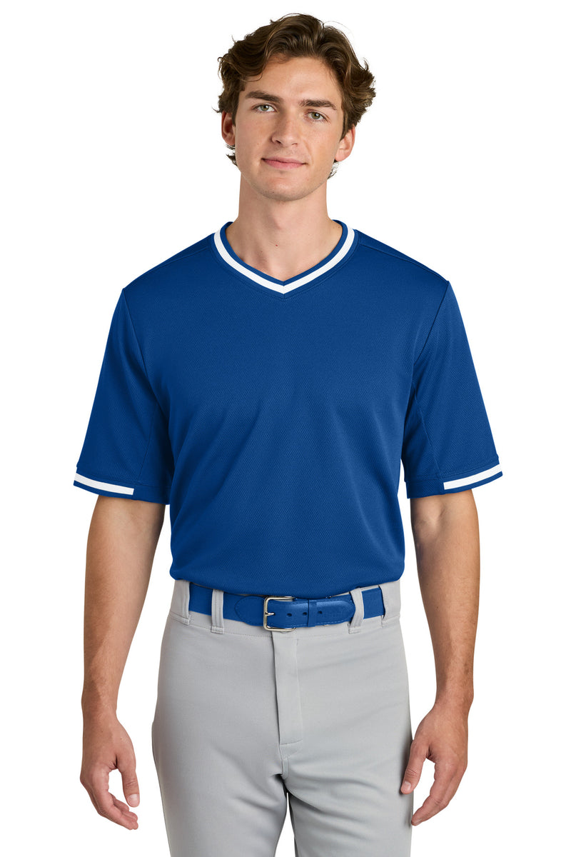 DRIEQUIP Tough Mesh V-Neck Baseball Jersey with Moisture-Wicking Technology