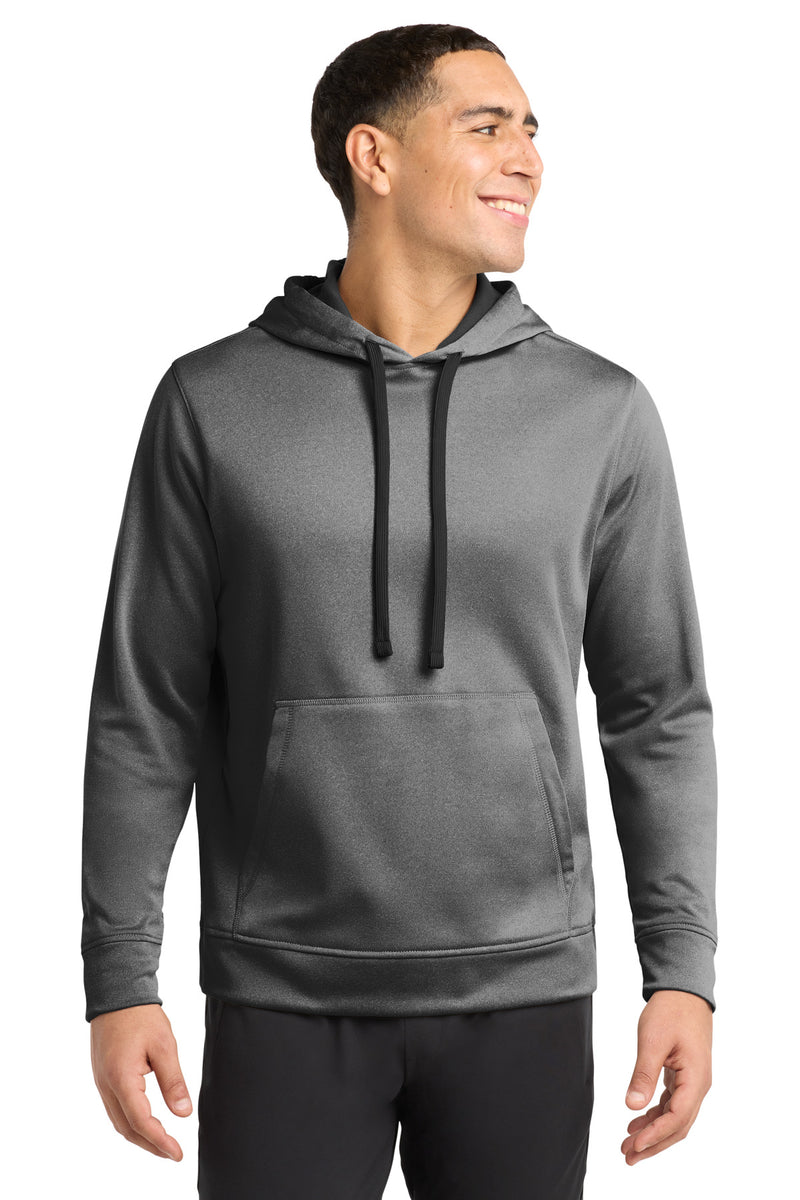 DRIEQUIP Moisture Wicking Athletic Heather Fleece Hooded Pullover.