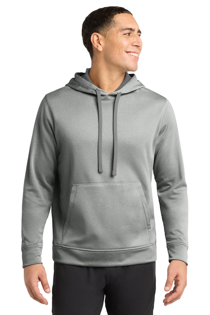 DRIEQUIP Moisture Wicking Athletic Heather Fleece Hooded Pullover.