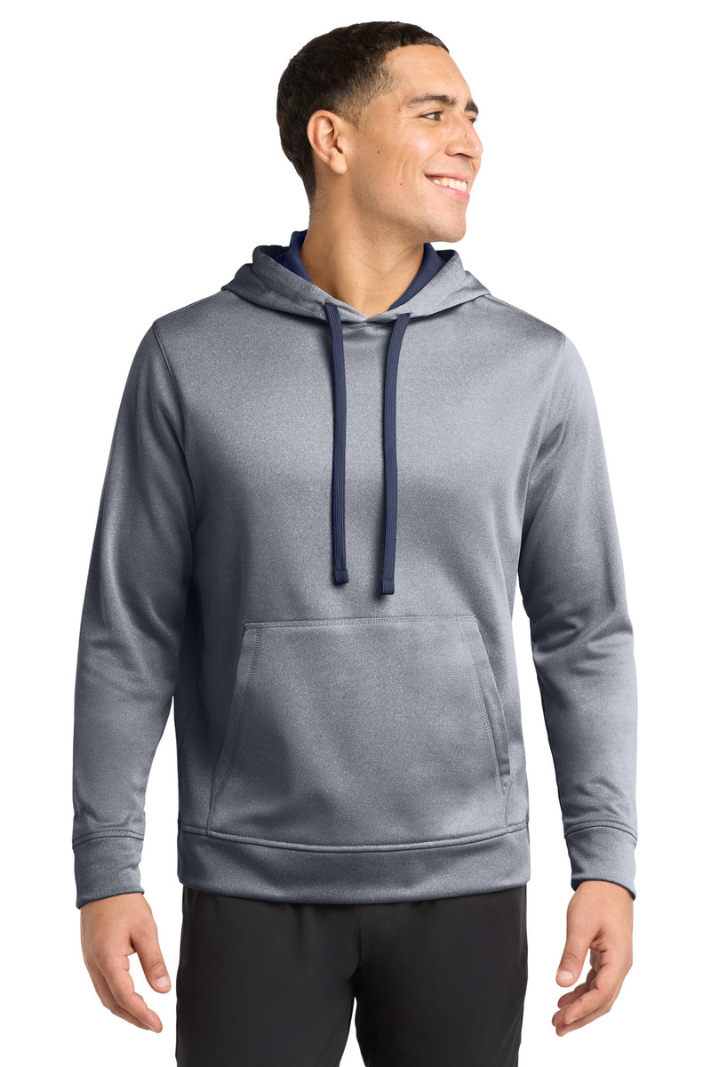 DRIEQUIP Moisture Wicking Athletic Heather Fleece Hooded Pullover.