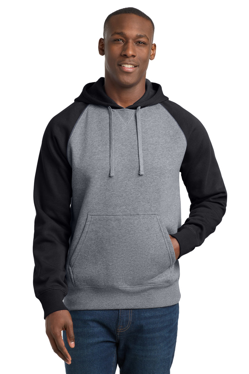 DRIEQUIP Raglan Colorblock Pullover Hooded Sweatshirt
