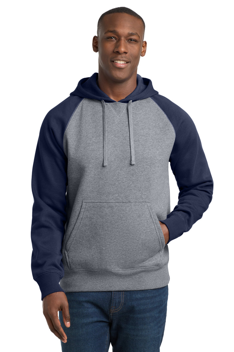 DRIEQUIP Raglan Colorblock Pullover Hooded Sweatshirt
