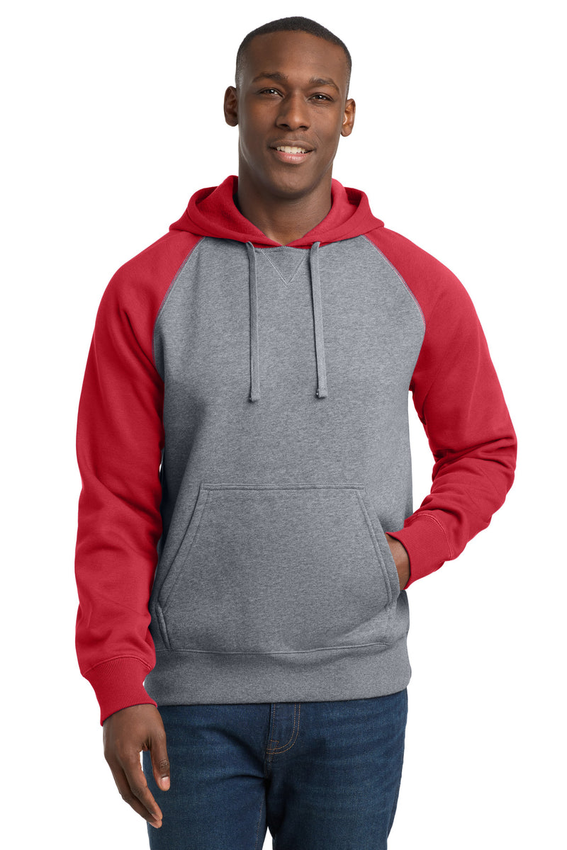 DRIEQUIP Raglan Colorblock Pullover Hooded Sweatshirt