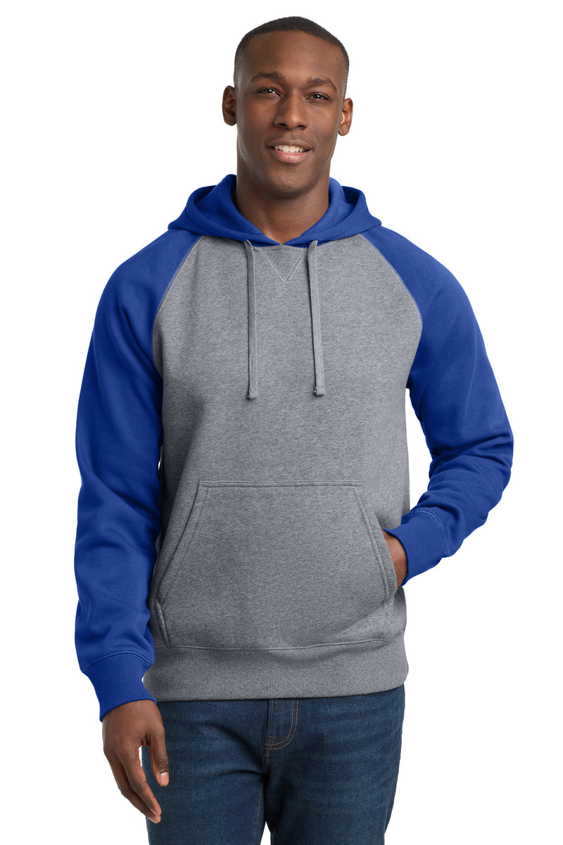 DRIEQUIP Raglan Colorblock Pullover Hooded Sweatshirt