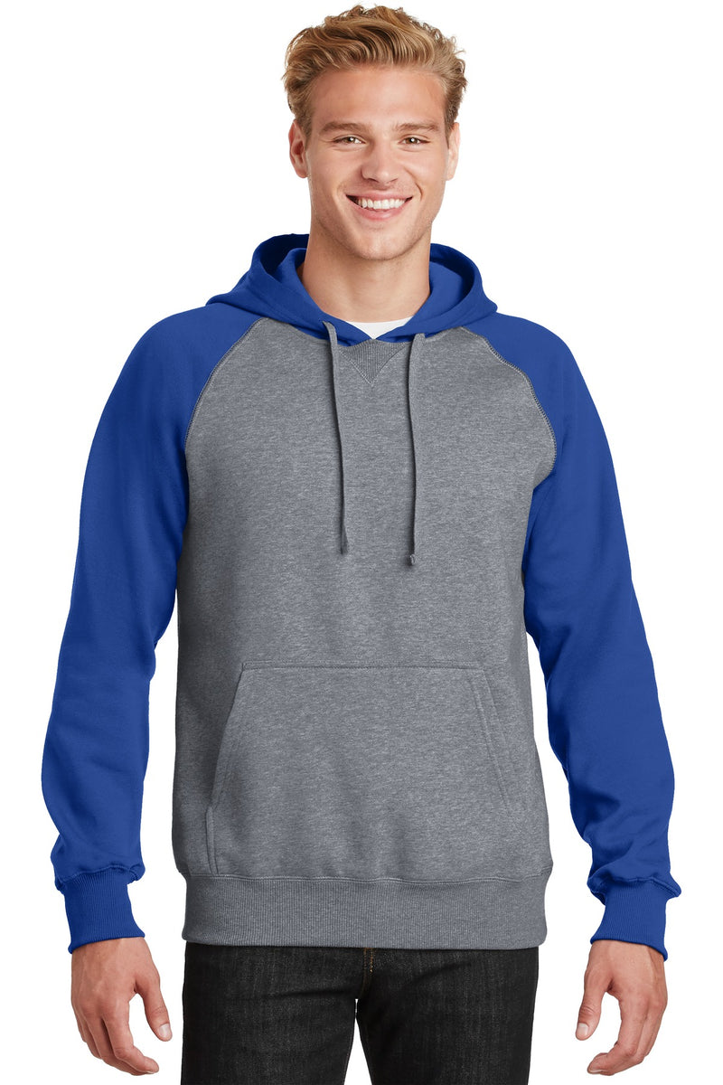 DRIEQUIP Raglan Colorblock Pullover Hooded Sweatshirt.