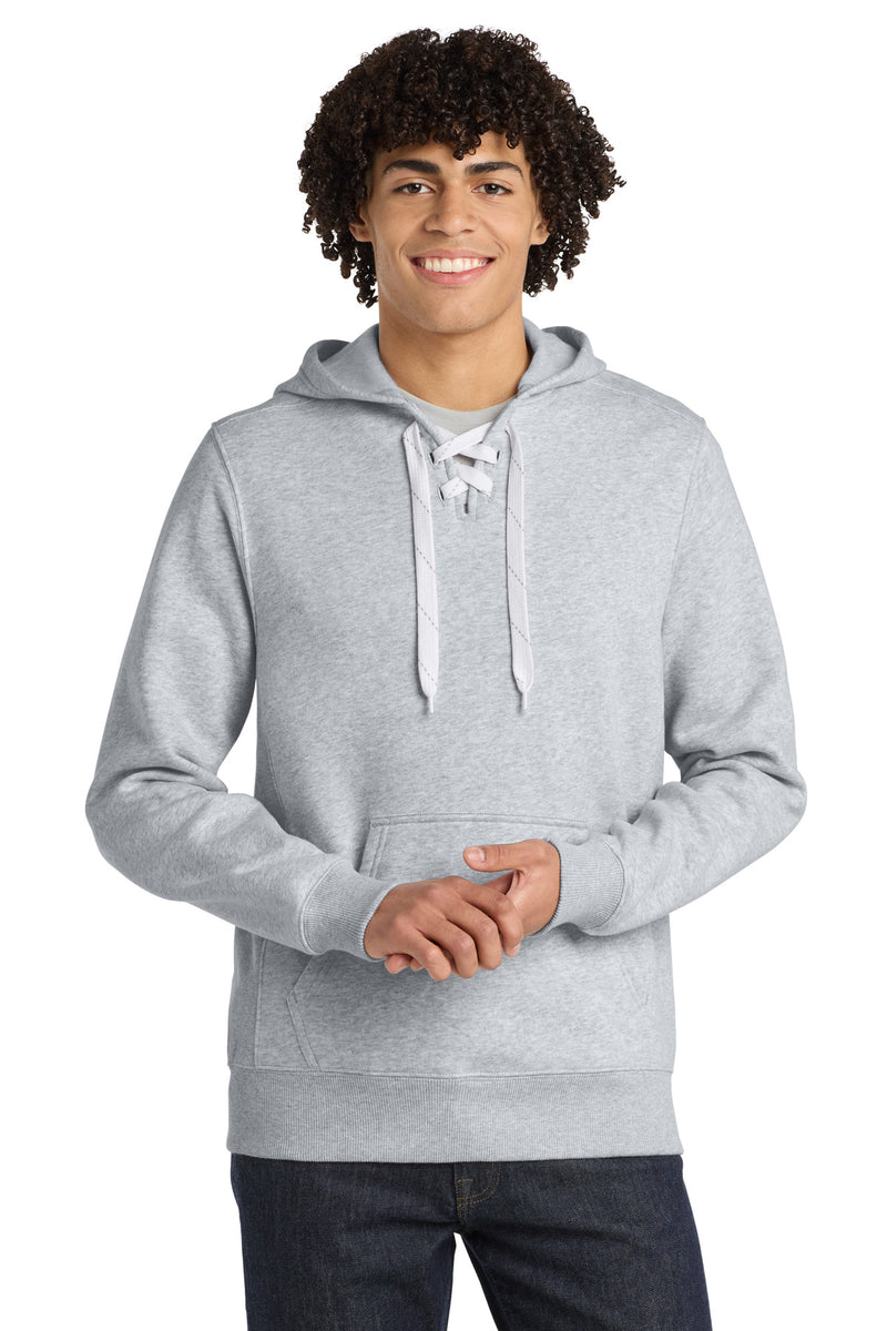 DRIEQUIP Lace Up Pullover Hooded Sweatshirt