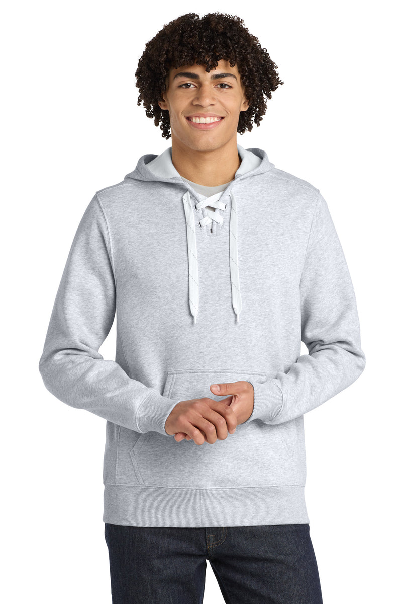 DRIEQUIP Lace Up Pullover Hooded Sweatshirt