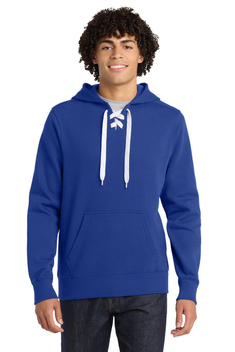 DRIEQUIP Lace Up Pullover Hooded Sweatshirt
