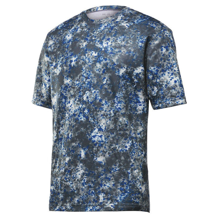 Moisture-Wicking Electric Heather Athletic Shirt in True Royal Blue