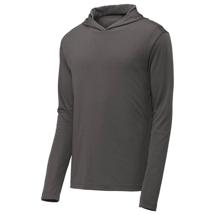 Moisture Wicking Hooded Pullover in Iron Grey - Lightweight and versatile for year-round wear, wicks moisture, and locks in color.