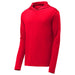 Moisture Wicking Hooded Pullover in Red - Lightweight and versatile for year-round wear, wicks moisture, and locks in color.