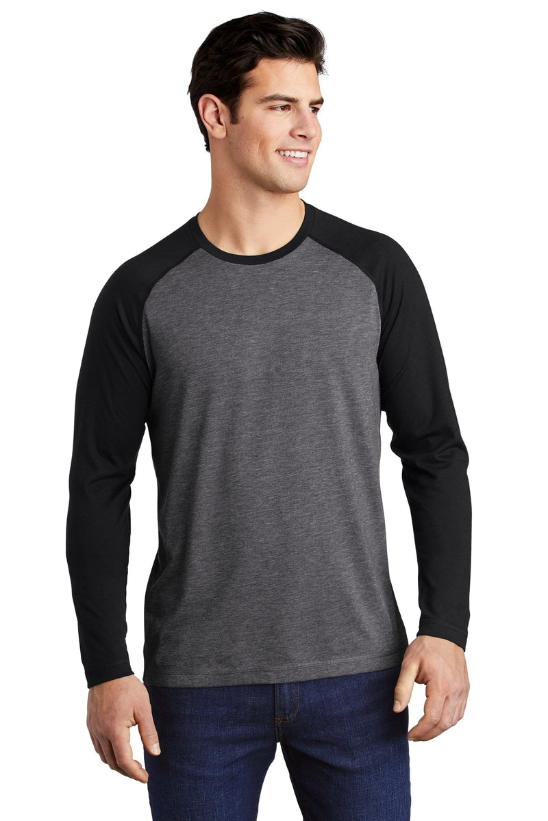 DRIEQUIP Tri-Blend Long Sleeve Raglan Tee with Moisture-Wicking Performance