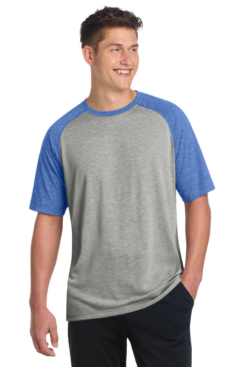 DRIEQUIP Tri-Blend Raglan Tee with Moisture-Wicking Performance