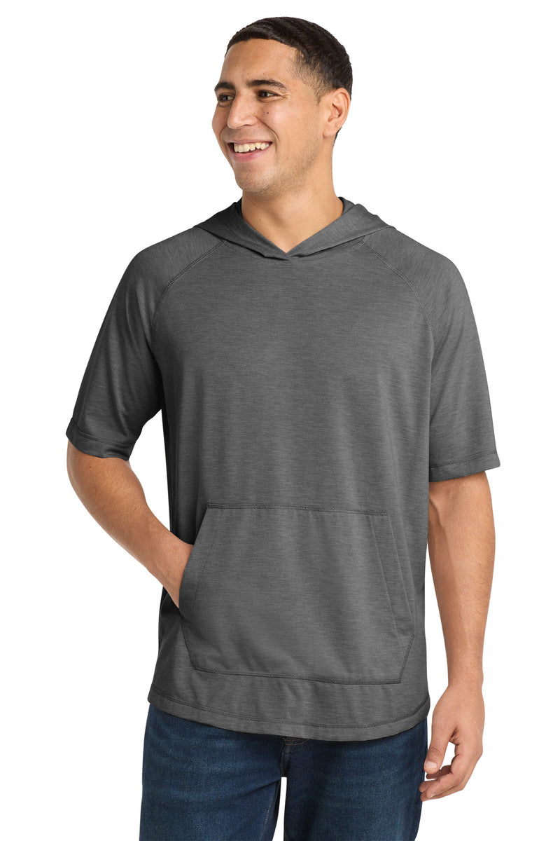 DRIEQUIP Tri-Blend Short Sleeve Hoodie with Moisture-Wicking Performance