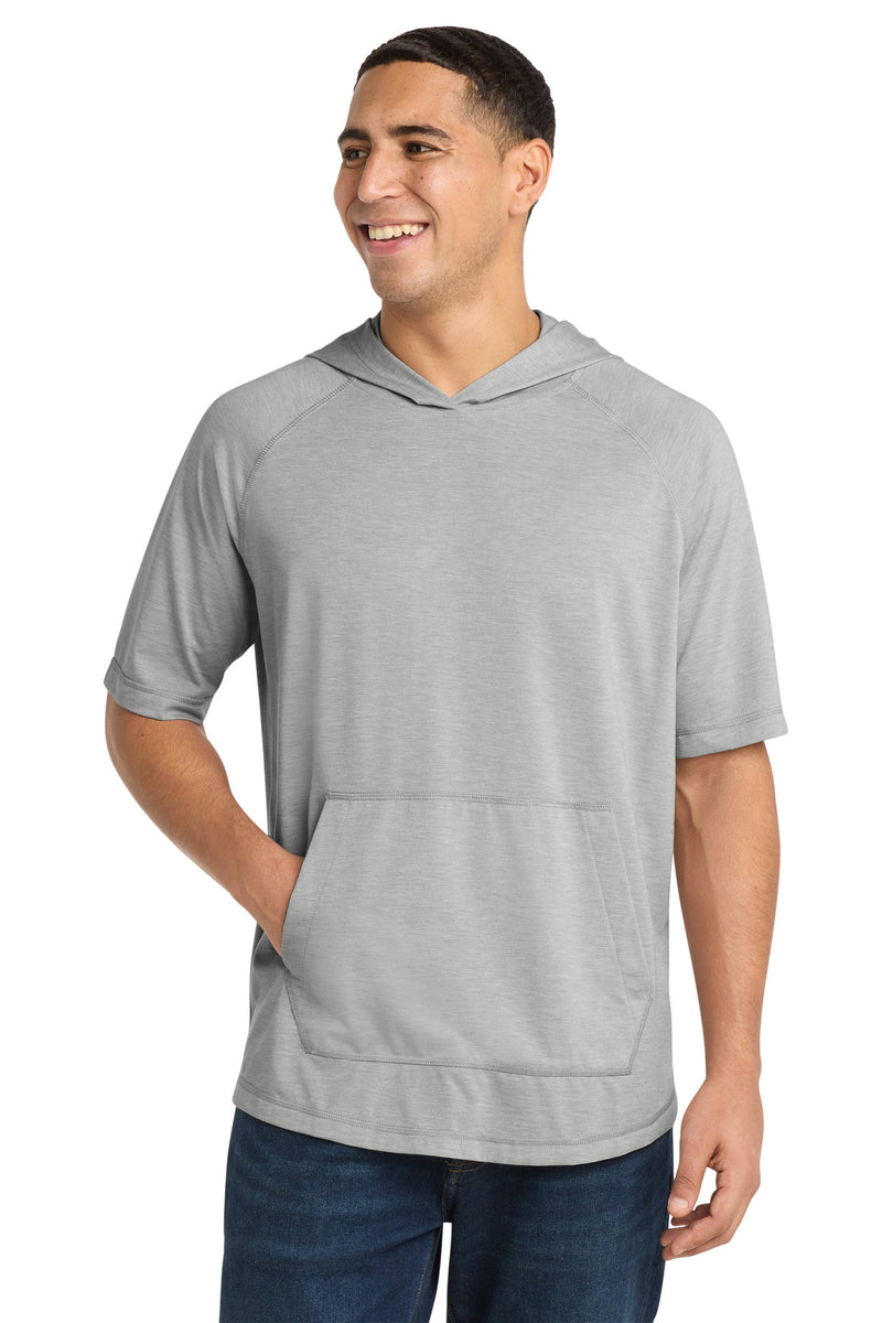 DRIEQUIP Tri-Blend Short Sleeve Hoodie with Moisture-Wicking Performance