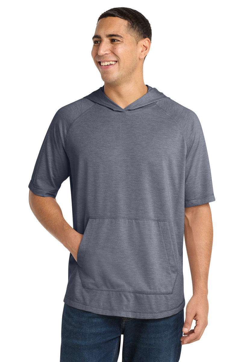 DRIEQUIP Tri-Blend Short Sleeve Hoodie with Moisture-Wicking Performance