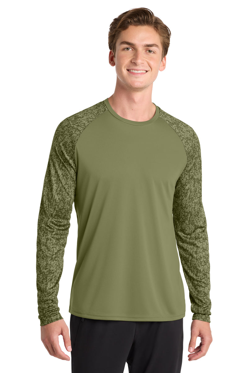 DRIEQUIP Long Sleeve Digi Camo Tee with Moisture-Wicking Performance