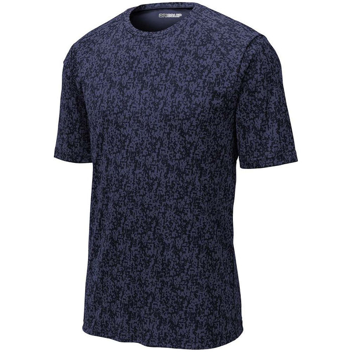 Navy Digital Camo Workout Moisture Wicking Tee