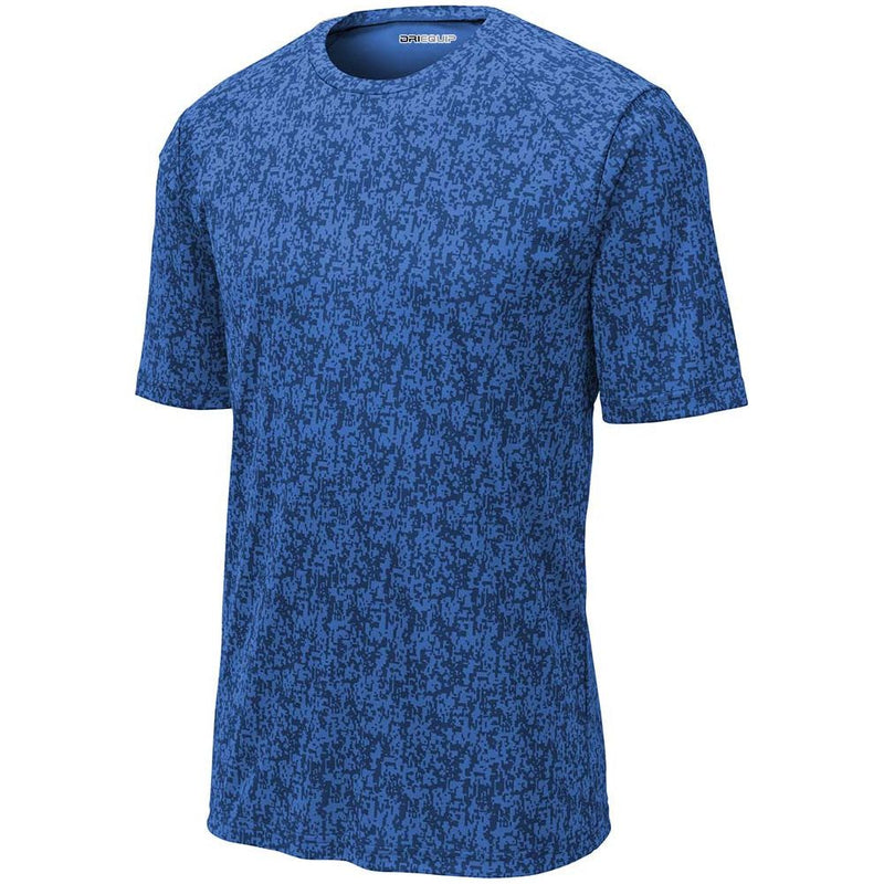 Royal Digital Camo Workout Moisture Wicking Tee