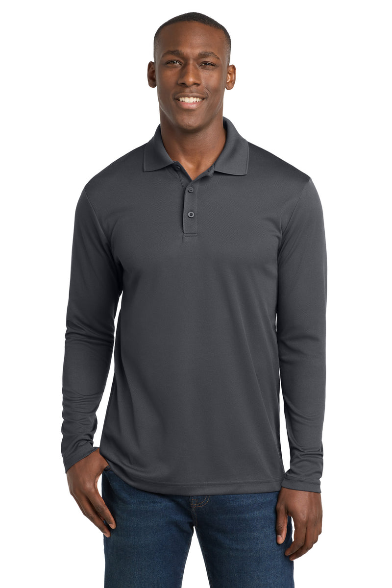 DRIEQUIP Moisture Wicking RacerMesh ® Long Sleeve Polo. LS