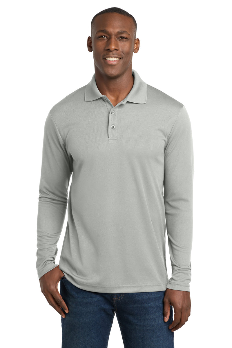 DRIEQUIP Moisture Wicking RacerMesh ® Long Sleeve Polo. LS