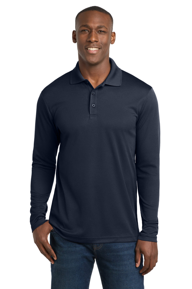 DRIEQUIP Moisture Wicking RacerMesh ® Long Sleeve Polo LS