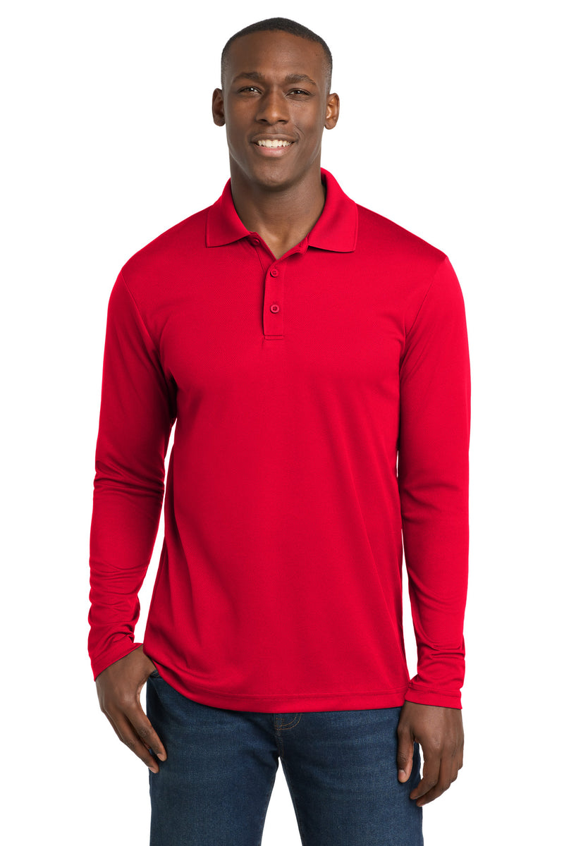 DRIEQUIP Moisture Wicking RacerMesh ® Long Sleeve Polo LS
