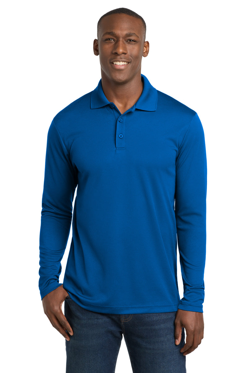 DRIEQUIP Moisture Wicking RacerMesh ® Long Sleeve Polo. LS