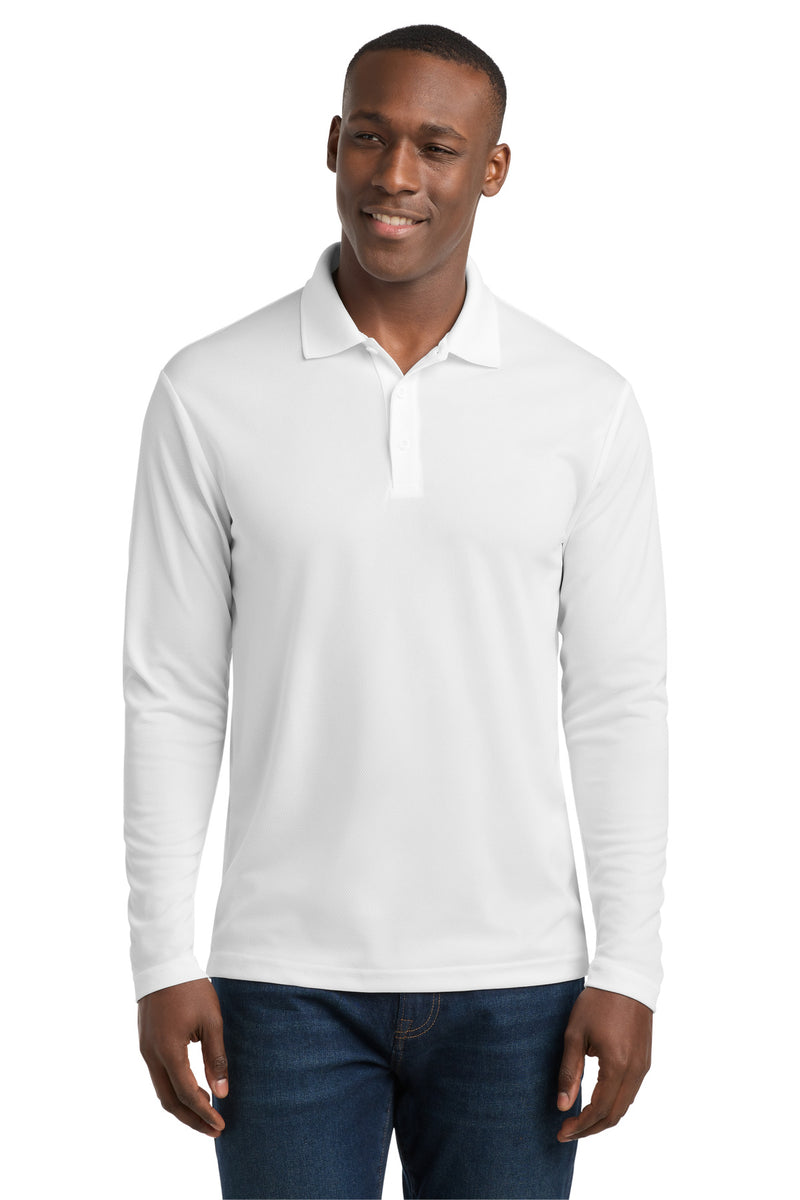 DRIEQUIP Moisture Wicking RacerMesh ® Long Sleeve Polo LS