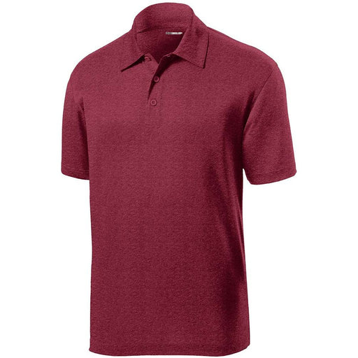 Men's Moisture Wicking Snag Resistant Polo Cardinal Heather