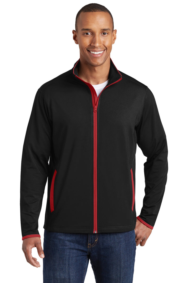 DRIEQUIP Stretch Contrast Full-Zip Jacket with Moisture-Wicking Performance
