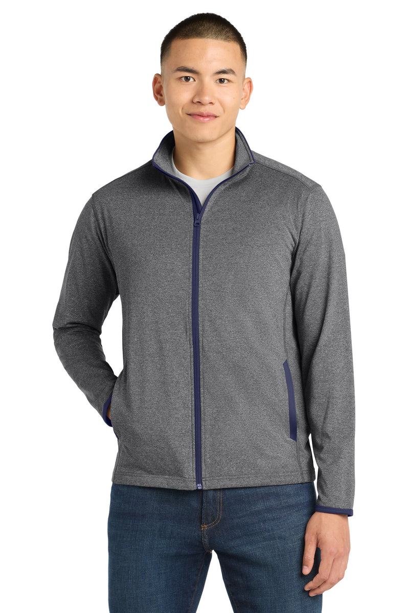 DRIEQUIP Stretch Contrast Full-Zip Jacket with Moisture-Wicking Performance