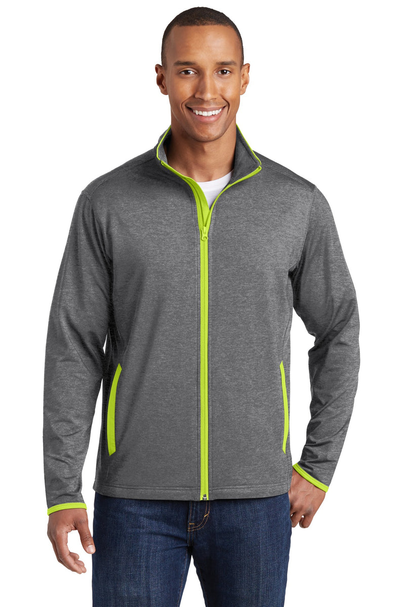 DRIEQUIP Stretch Contrast Full-Zip Jacket with Moisture-Wicking Performance