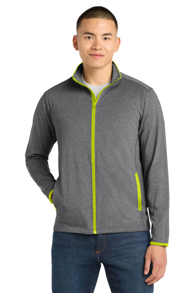 DRIEQUIP Stretch Contrast Full-Zip Jacket with Moisture-Wicking Performance