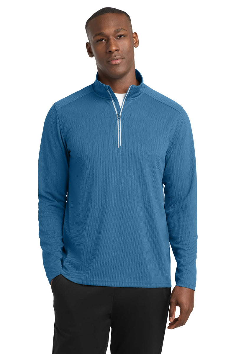 DRIEQUIP Textured 1/4-Zip Pullover with Moisture-Wicking Performance