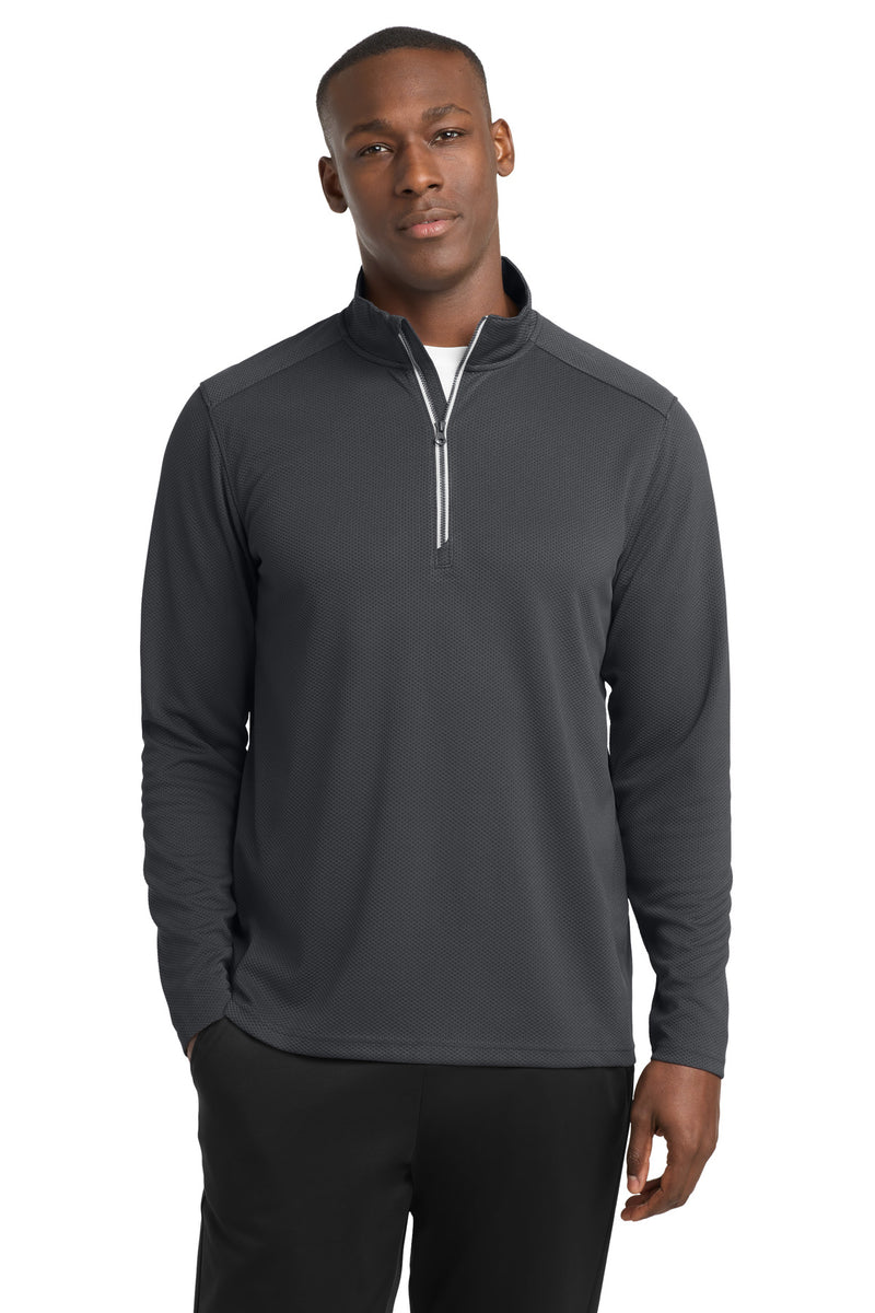 DRIEQUIP Textured 1/4-Zip Pullover with Moisture-Wicking Performance