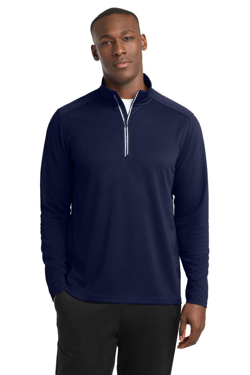 DRIEQUIP Textured 1/4-Zip Pullover with Moisture-Wicking Performance