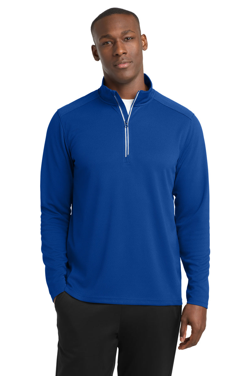 DRIEQUIP Textured 1/4-Zip Pullover with Moisture-Wicking Performance