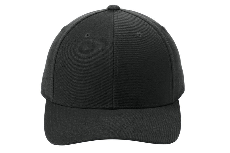 Black baseball cap on a white background